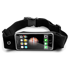Universal Gym Sport Running Jog Belt Loop Strap Case B30 for Nokia 1.4 Black