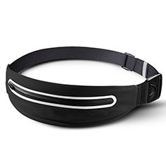 Universal Gym Sport Running Jog Belt Loop Strap Case L02 for Handy Zubehoer Mikrofon Fuer Smartphone Black
