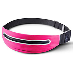 Universal Gym Sport Running Jog Belt Loop Strap Case L02 for Oppo A58 4G Hot Pink
