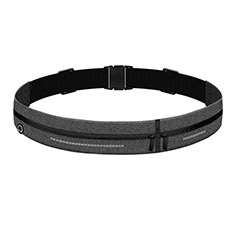 Universal Gym Sport Running Jog Belt Loop Strap Case L04 for Oppo A16K Dark Gray