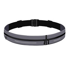 Universal Gym Sport Running Jog Belt Loop Strap Case L04 for Samsung Galaxy A21 European Gray