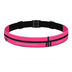 Universal Gym Sport Running Jog Belt Loop Strap Case L04 for Oppo A58 4G Hot Pink