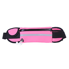 Universal Gym Sport Running Jog Belt Loop Strap Case L05 for Wiko Getaway Pink