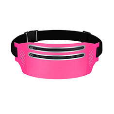 Universal Gym Sport Running Jog Belt Loop Strap Case L07 for Wiko Jerry 3 Hot Pink