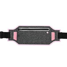 Universal Gym Sport Running Jog Belt Loop Strap Case L08 for Bq Vsmart joy 1 Plus Pink