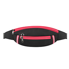 Universal Gym Sport Running Jog Belt Loop Strap Case L09 for Nokia 1.4 Red and Black