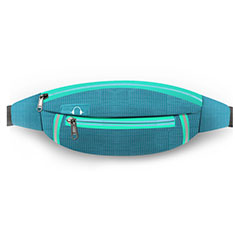 Universal Gym Sport Running Jog Belt Loop Strap Case L09 for Oppo A58 4G Sky Blue