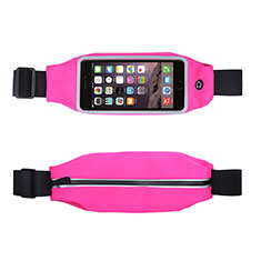 Universal Gym Sport Running Jog Belt Loop Strap Case L10 for Vivo V25 5G Hot Pink