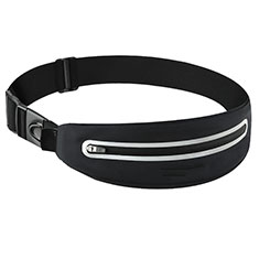 Universal Gym Sport Running Jog Belt Loop Strap Case L11 for Wiko Ridge 4G Black