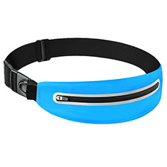 Universal Gym Sport Running Jog Belt Loop Strap Case L11 for Wiko Jerry 3 Sky Blue