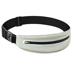 Universal Gym Sport Running Jog Belt Loop Strap Case L11 for Samsung Glaxy S9 Plus White