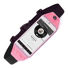 Universal Gym Sport Running Jog Belt Loop Strap Case for Vivo iQOO Neo7 5G Pink