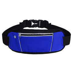 Universal Gym Sport Running Jog Belt Loop Strap Case S02 for HTC Desire 21 Pro 5G Blue