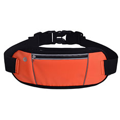 Universal Gym Sport Running Jog Belt Loop Strap Case S02 for Wiko Lenny 3 Orange
