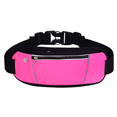 Universal Gym Sport Running Jog Belt Loop Strap Case S02 for Handy Zubehoer Mikrofon Fuer Smartphone Pink
