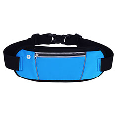 Universal Gym Sport Running Jog Belt Loop Strap Case S02 for Vivo V27 Pro 5G Sky Blue