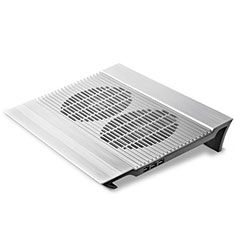 Universal Laptop Stand Notebook Holder Cooling Pad USB Fans 9 inch to 16 inch M05 for Apple MacBook 12 inch Silver