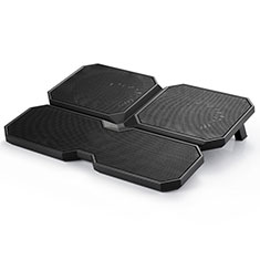 Universal Laptop Stand Notebook Holder Cooling Pad USB Fans 9 inch to 16 inch M06 for Huawei Honor MagicBook 15 Black