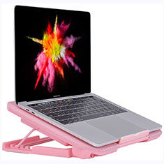 Universal Laptop Stand Notebook Holder Cooling Pad USB Fans 9 inch to 16 inch M16 for Huawei Honor MagicBook 14 Pink