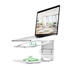 Universal Laptop Stand Notebook Holder S07 for Apple MacBook Pro 15 inch Silver