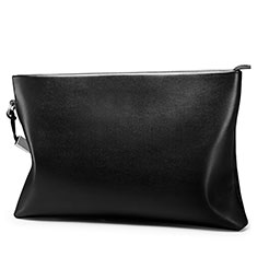 Universal Leather Wristlet Wallet Handbag Case H01 for Motorola Moto Edge 40 5G Black