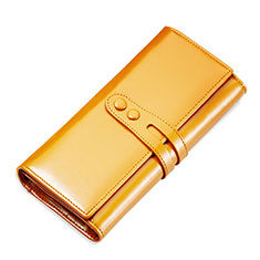 Universal Leather Wristlet Wallet Handbag Case H14 for Oppo A77 5G Gold