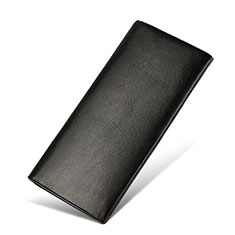 Universal Leather Wristlet Wallet Handbag Case H31 for Samsung Galaxy A8+ A8 2018 Duos A730f Black