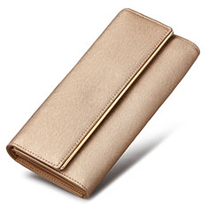 Universal Leather Wristlet Wallet Handbag Case K01 for Motorola Moto Edge 40 5G Gold