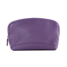 Universal Leather Wristlet Wallet Handbag Case K14 for Samsung Wave Y S5380 Purple