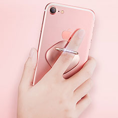 Universal Mobile Phone Finger Ring Stand Holder R03 for Samsung Galaxy Ace 4 Style Lte G357fz Rose Gold