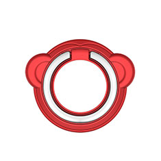 Universal Mobile Phone Magnetic Finger Ring Stand Holder H16 for Oppo A97 5G Red