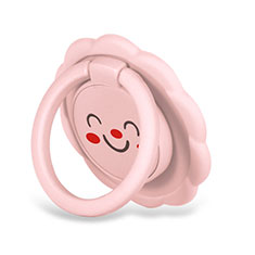 Universal Mobile Phone Magnetic Finger Ring Stand Holder H17 for Vivo V25e Pink