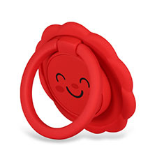 Universal Mobile Phone Magnetic Finger Ring Stand Holder H17 for Xiaomi Mi Play 4G Red