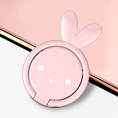 Universal Mobile Phone Magnetic Finger Ring Stand Holder S12 for Oppo A97 5G Pink
