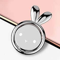 Universal Mobile Phone Magnetic Finger Ring Stand Holder S12 for Accessoires Telephone Bouchon Anti Poussiere Silver