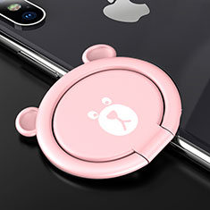 Universal Mobile Phone Magnetic Finger Ring Stand Holder S14 for Samsung Galaxy A12 5G Pink
