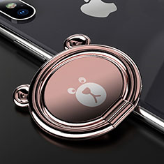 Universal Mobile Phone Magnetic Finger Ring Stand Holder S14 for Wiko U Feel Rose Gold
