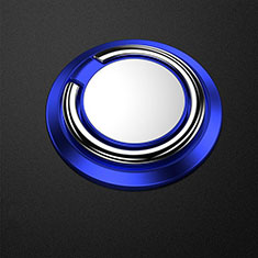 Universal Mobile Phone Magnetic Finger Ring Stand Holder Z04 for Asus Zenfone 7 ZS670KS Blue