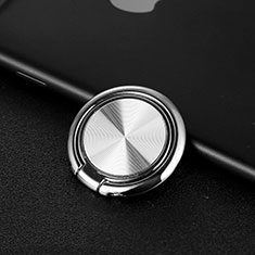 Universal Mobile Phone Magnetic Finger Ring Stand Holder Z11 for Accessoires Telephone Bouchon Anti Poussiere Silver