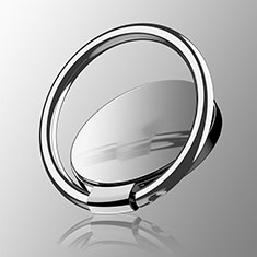 Universal Mobile Phone Magnetic Finger Ring Stand Holder Z16 for Wiko Lenny Silver