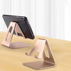 Universal Mobile Phone Stand Smartphone Holder for Desk N02 for Sony Xperia 10 IV Rose Gold