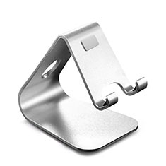 Universal Mobile Phone Stand Smartphone Holder for Desk for HTC Desire 21 Pro 5G Silver