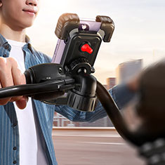 Universal Motorcycle Phone Mount Bicycle Clip Holder Bike U Smartphone Surpport H03 for Oppo Find X3 Pro Black