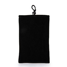 Universal Sleeve Velvet Bag Case Pocket for Huawei Y6 2018 Black