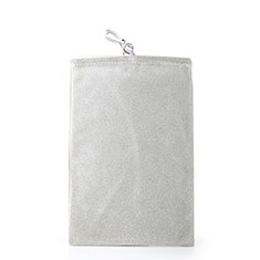 Universal Sleeve Velvet Bag Case Pocket for Xiaomi Redmi Note 10 Pro Max Gray