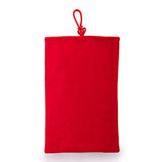 Universal Sleeve Velvet Bag Case Pocket for Samsung Galaxy Trend 2 Lite SM-G318h Red