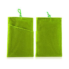 Universal Sleeve Velvet Bag Cover Tow Pocket for Huawei Y5 II Y5 2 Green