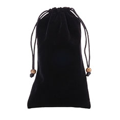 Universal Sleeve Velvet Bag Slip Case for Handy Zubehoer Halterungen Staender Black