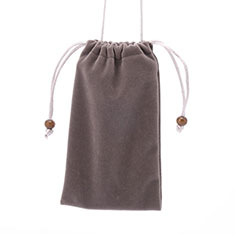 Universal Sleeve Velvet Bag Slip Case for Xiaomi Redmi 6 Gray