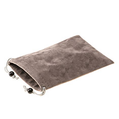 Universal Sleeve Velvet Bag Slip Case S05 for Samsung Galaxy Trend 2 Lite SM-G318h Brown